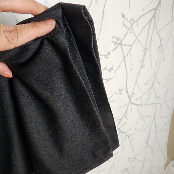 Jessica Vintage Black Chiffon Overlay Criss Cross Wide Leg Pants - Picture 7 of 9